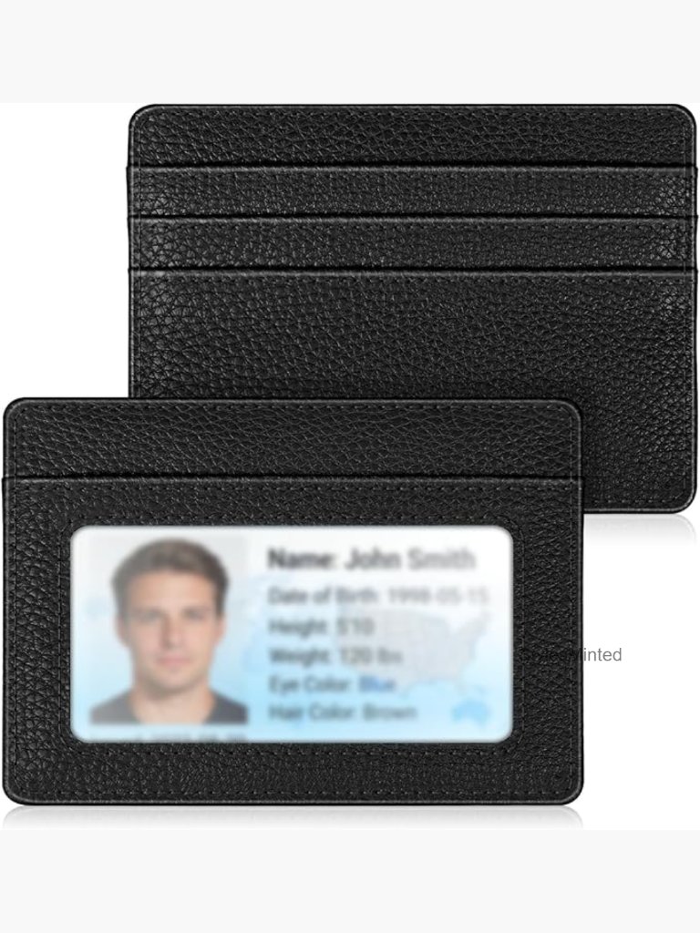 Slim Minimalist Front Pocket Wallet Rfid Blocking Credit Card Holder Id Window